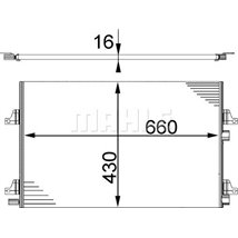 Condensator. climatizare - MAHLE-AC355000S - MAHLE-AC355000S