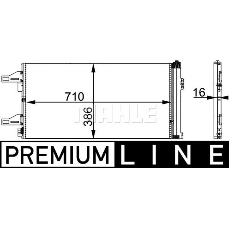 Condensator AC CITROEN JUMPER II. FIAT DUCATO. OPEL MOVANO C. PEUGEOT BOXER 2.0D-3.0D 04.06- - MAHLE-AC363000P