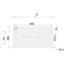Condensator. climatizare - MAHLE-AC366000S - MAHLE-AC366000S