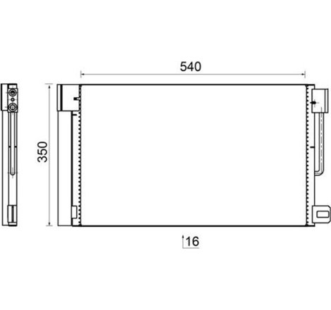 Condensator AC ABARTH GRANDE PUNTO. ALFA ROMEO 4C. 4C SPIDER. GIULIETTA. GIULIETTA-HATCHBACK. CITROEN NEMO. NEMO-MINIVAN. FIAT F