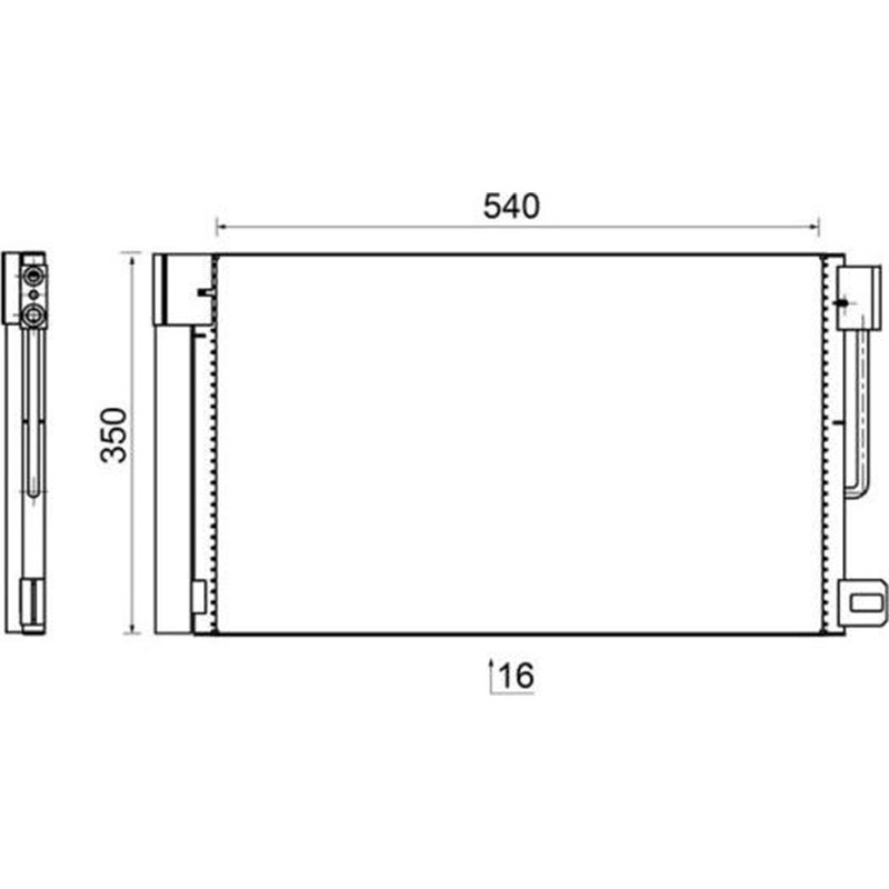 Condensator AC ABARTH GRANDE PUNTO. ALFA ROMEO 4C. 4C SPIDER. GIULIETTA. GIULIETTA-HATCHBACK. CITROEN NEMO. NEMO-MINIVAN. FIAT F