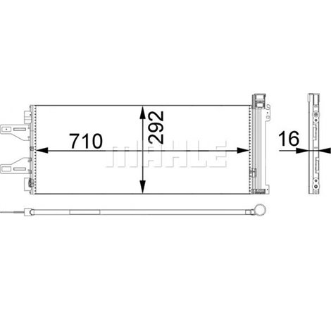 Condensator AC CITROEN JUMPER II. FIAT DUCATO. PEUGEOT BOXER 2.0D-3.0D 04.06- - MAHLE-AC 368 000P