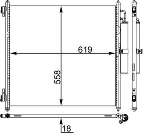 Condensator AC LAND ROVER DEFENDER. DISCOVERY V. RANGE ROVER IV. RANGE ROVER SPORT II 2.0-5.0 08.12- - MAHLE-AC 37 000S