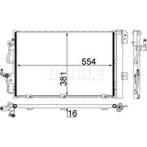 Condensator AC OPEL ASTRA G. ASTRA H. ASTRA H CLASSIC. ASTRA H GTC. ASTRA H-KOMBI. ZAFIRA B. ZAFIRA B-MINIVAN 1.4-1.8LPG 02.98- 