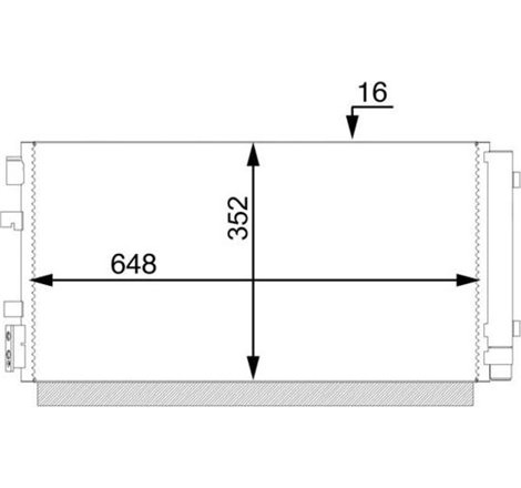 Condensator AC RENAULT FLUENCE. GRAND SCENIC III. MEGANE. MEGANE III. MODUS. SCENIC III 1.2-2.0D 05.08- - MAHLE-AC 44 000S