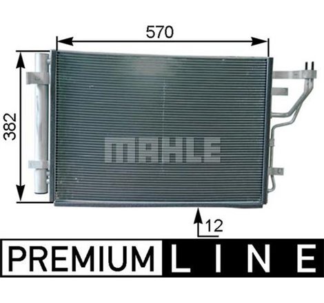 Condensator AC HYUNDAI ELANTRA III. ELANTRA IV. I30. KIA CEED. PRO CEED 1.4-2.0LPG 06.00-02.13 - MAHLE-AC442000P