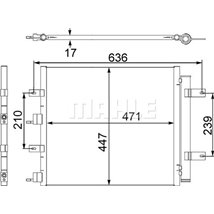 Condensator AC JAGUAR S-TYPE II. XF I. XF SPORTBRAKE. XK II 2.5-5.0 01.99-04.15 - MAHLE-AC481000S