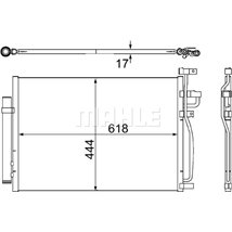 Condensator. climatizare - MAHLE-AC489000S - MAHLE-AC489000S