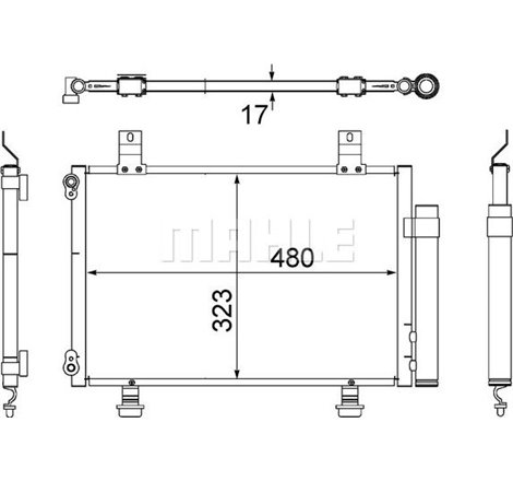 Condensator. climatizare - MAHLE-AC495000S - MAHLE-AC495000S