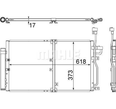 Condensator AC CHEVROLET CAPTIVA. OPEL ANTARA A 2.0D-2.2D 08.06- - MAHLE-AC510000S
