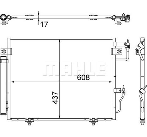 Condensator. climatizare - MAHLE-AC534000S - MAHLE-AC534000S