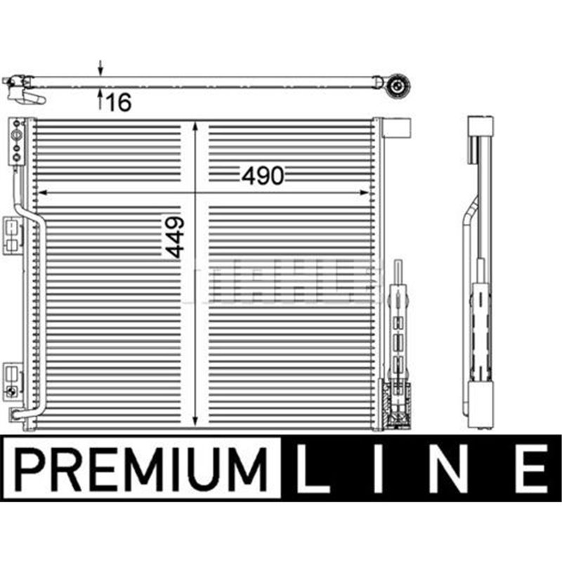 Condensator AC NISSAN NV200. NV200-EVALIA 1.5D 02.10- - MAHLE-AC570000P