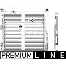 Condensator AC NISSAN NV200. NV200-EVALIA 1.5D 02.10- - MAHLE-AC570000P