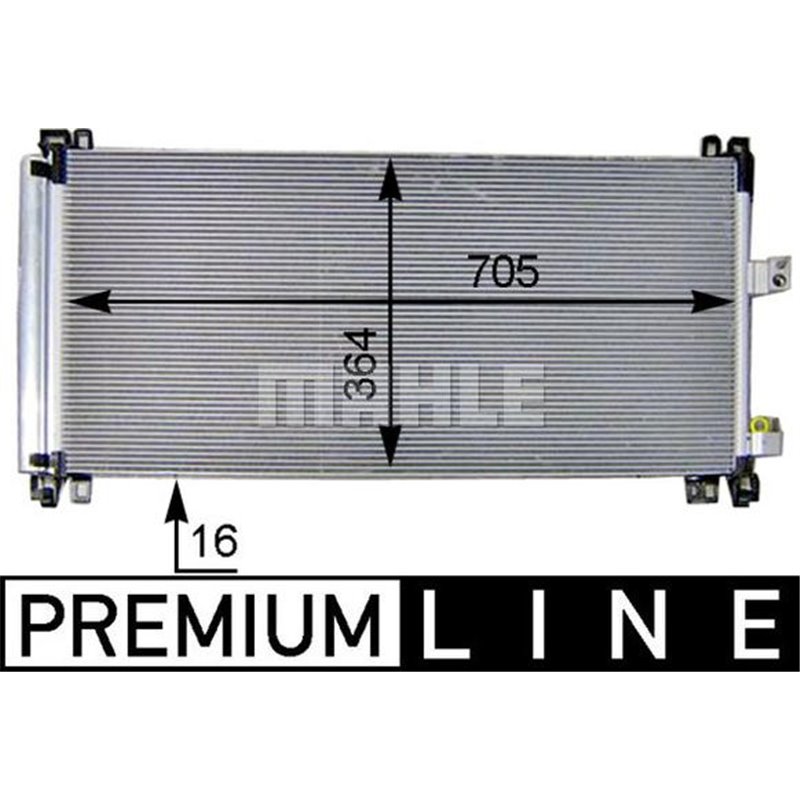 Condensator AC CITROEN C5 III. C6. PEUGEOT 407. 508 I. 508-KOMBI 2.0-2.2D-3.0D 06.06- - MAHLE-AC597000P