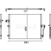 Condensator. climatizare - MAHLE-AC643000S - MAHLE-AC643000S
