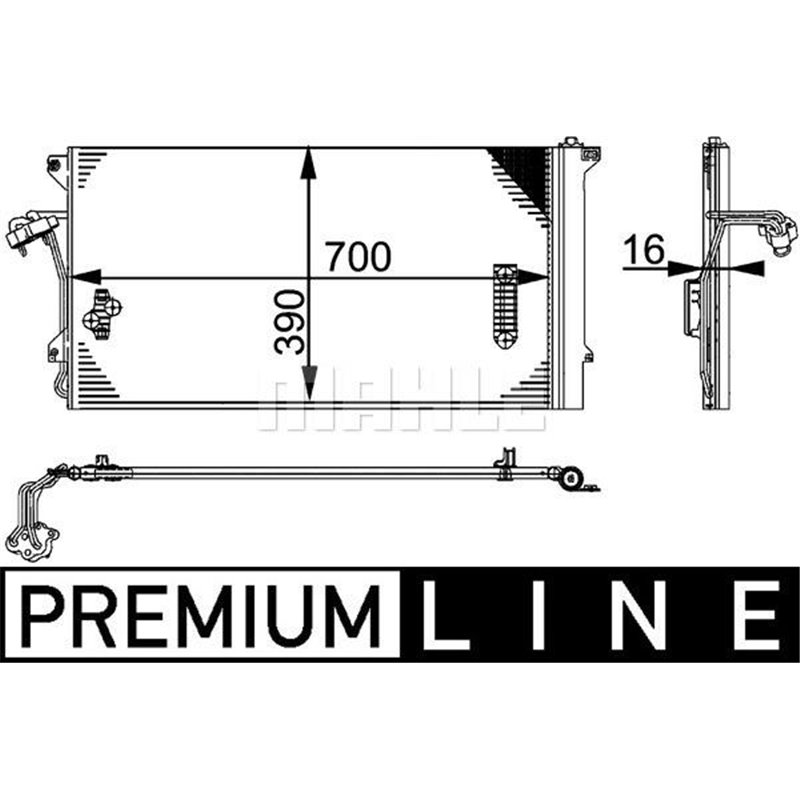Condensator. climatizare - MAHLE-AC659000P - MAHLE-AC659000P