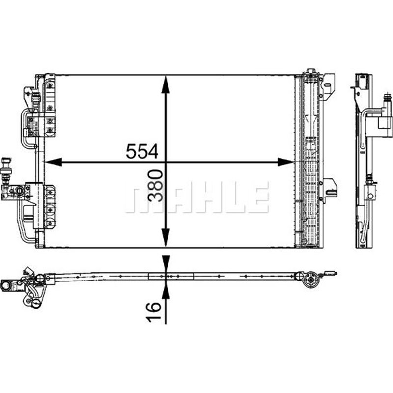 Condensator. climatizare - MAHLE-AC665000S - MAHLE-AC665000S
