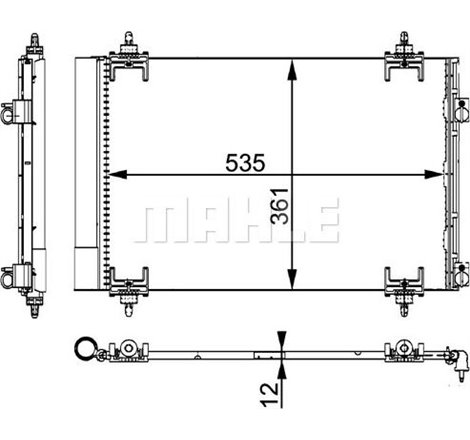 Condensator AC DS DS 4. DS 5. CITROEN BERLINGO. BERLINGO MULTISPACE. BERLINGO-MINIVAN. C4. C4 GRAND PICASSO I. C4 GRAND PICASSO 