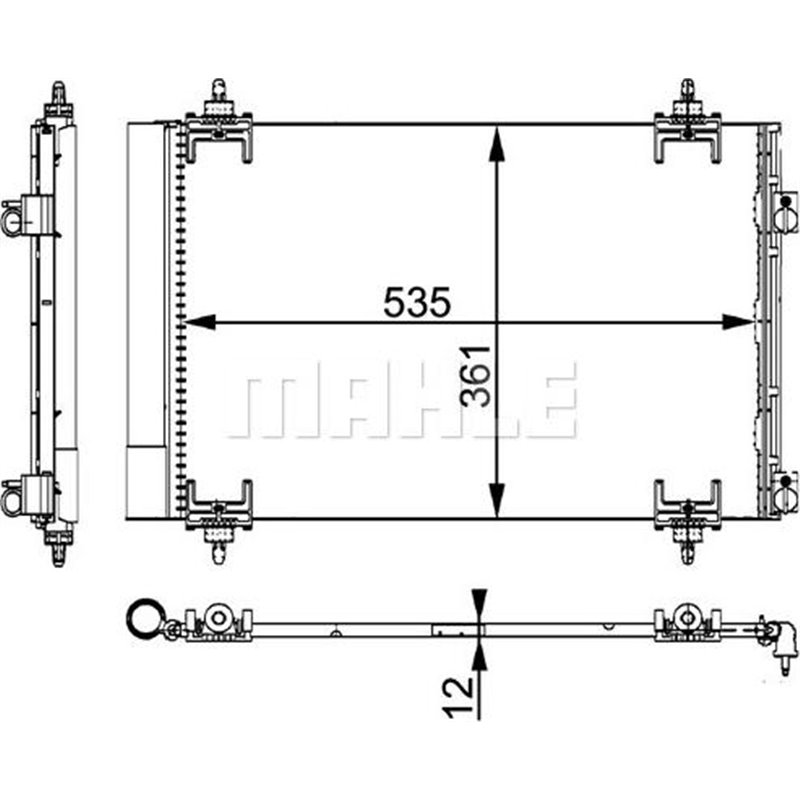 Condensator AC DS DS 4. DS 5. CITROEN BERLINGO. BERLINGO MULTISPACE. BERLINGO-MINIVAN. C4. C4 GRAND PICASSO I. C4 GRAND PICASSO 