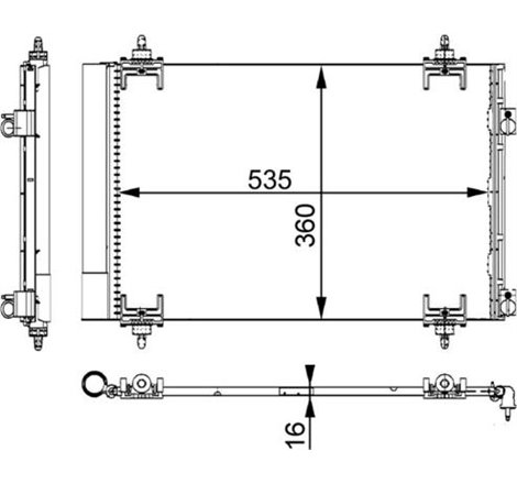Condensator AC DS DS 4. DS 5. CITROEN BERLINGO. BERLINGO MULTISPACE. BERLINGO-MINIVAN. C4. C4 GRAND PICASSO I. C4 I. C4 II. C4 I