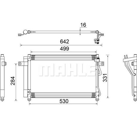 Condensator. climatizare - MAHLE-AC679000S - MAHLE-AC679000S