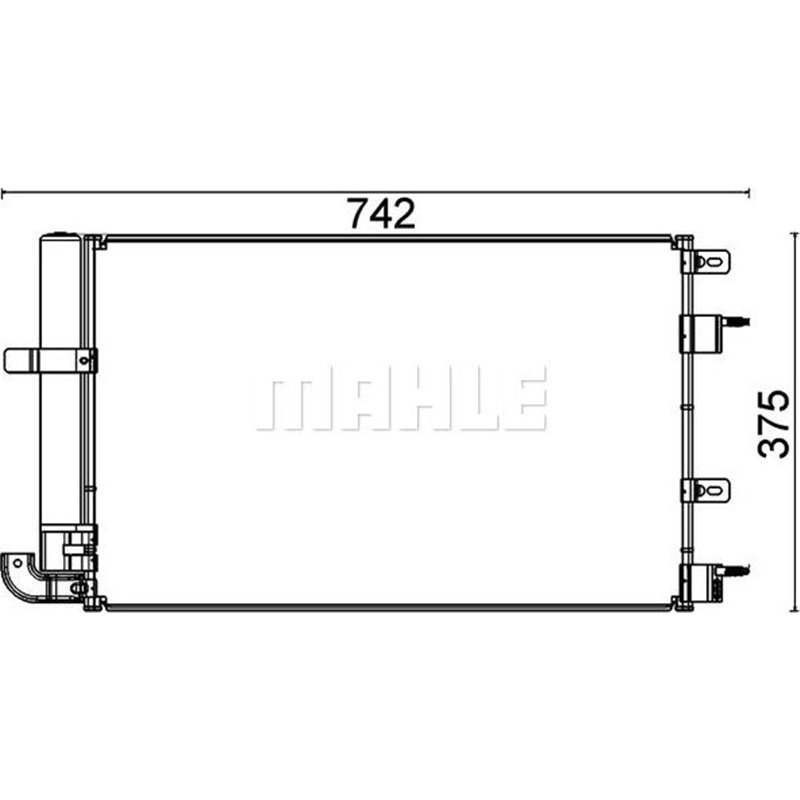 Condensator AC JAGUAR S-TYPE II. XF I. XF SPORTBRAKE 2.0-3.0D 06.04-12.15 - MAHLE-AC703000P