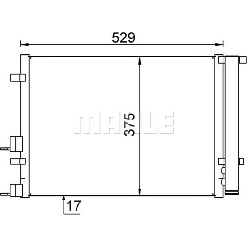Condensator AC HYUNDAI I20 I 1.2-1.6 08.08-12.15 - MAHLE-AC706000S