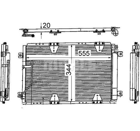 Condensator AC SUZUKI GRAND VITARA I 1.6-2.7 03.98-09.05 - MAHLE-AC713000S