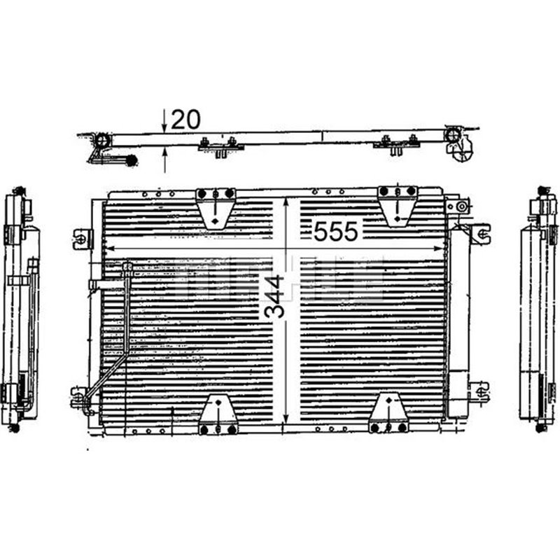 Condensator AC SUZUKI GRAND VITARA I 1.6-2.7 03.98-09.05 - MAHLE-AC713000S