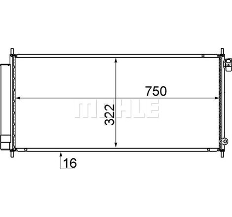 Condensator AC HONDA JAZZ II 1.2-1.5 03.02-10.08 - MAHLE-AC717000S