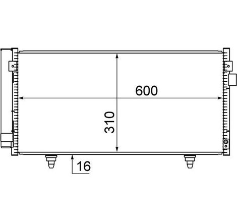 Condensator AC SUBARU FORESTER. IMPREZA. XV 1.5-2.5 09.07- - MAHLE-AC718000S