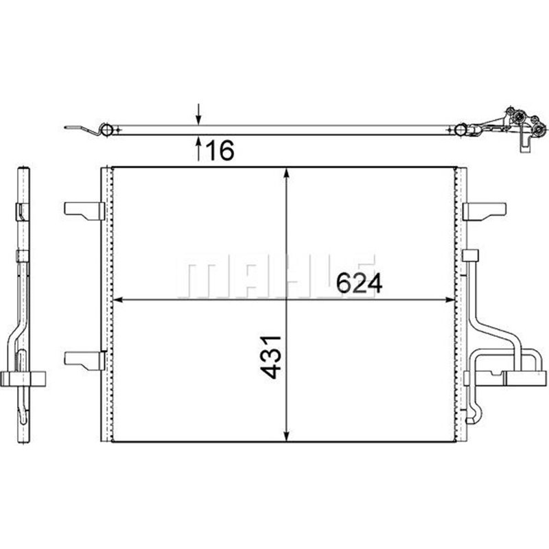 Condensator, climatizare - MAHLE-AC732000S