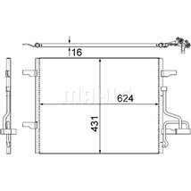 Condensator, climatizare - MAHLE-AC732000S