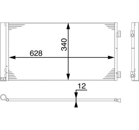 Condensator AC MINI F55. F57. R56. R57. R58. R59. CLUBMAN R55. CLUBVAN R55 1.4-2.0D 09.06- - MAHLE-AC751000S