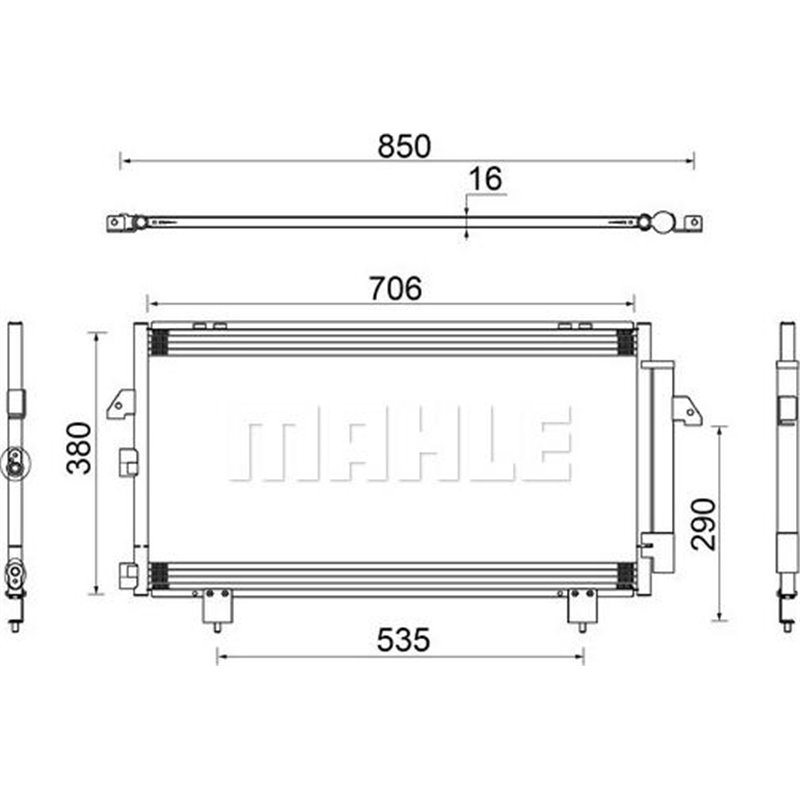 Condensator. climatizare - MAHLE-AC796000S - MAHLE-AC796000S