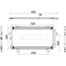 Condensator. climatizare - MAHLE-AC796000S - MAHLE-AC796000S
