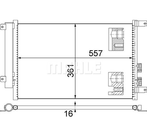 Condensator. climatizare - MAHLE-AC809000S - MAHLE-AC809000S