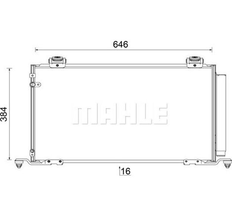 Condensator AC TOYOTA AVENSIS 2.0-2.4 03.03-11.08 - MAHLE-AC823000S