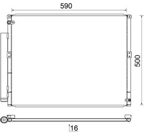 Condensator AC TOYOTA LAND CRUISER PRADO 3.0D 09.02-12.10 - MAHLE-AC836000S
