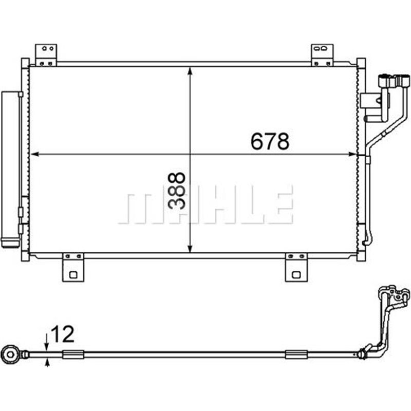 Condensator AC MAZDA 3. 3-HATCHBACK. 6. 6-KOMBI 1.5-2.5 12.12- - MAHLE-AC865000S