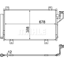 Condensator AC MAZDA 3. 3-HATCHBACK. 6. 6-KOMBI 1.5-2.5 12.12- - MAHLE-AC865000S