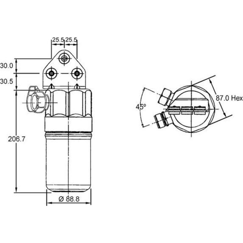 Air conditioning drier AUDI A6 C5. ALLROAD C5 1.9D-4.2 12.97-08.05 - MAHLE-AD187000S