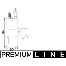 Air conditioning drier FORD ECOSPORT 1.0-2.0 08.12- - MAHLE-AD3000P