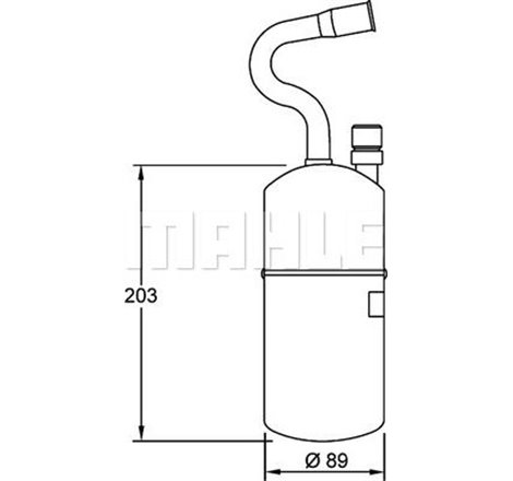 Air conditioning drier VOLVO 850. C70 I. S70. V70 I. XC70 I 2.0-2.5D 06.91-10.05 - MAHLE-AD34000S
