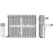 Air conditioning evaporator BMW 5 F10. 5 F11. 5 GRAN TURISMO F07. 6 F12. 6 F13. 6 GRAN COUPE F06. 7 F01. F02. F03. F04 1.6-6.0 0