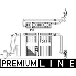 Air conditioning evaporator MERCEDES VIANO W639. VITO-MIXTO W639. VITO W639 2.0D-3.7 09.03- - MAHLE-AE107000P