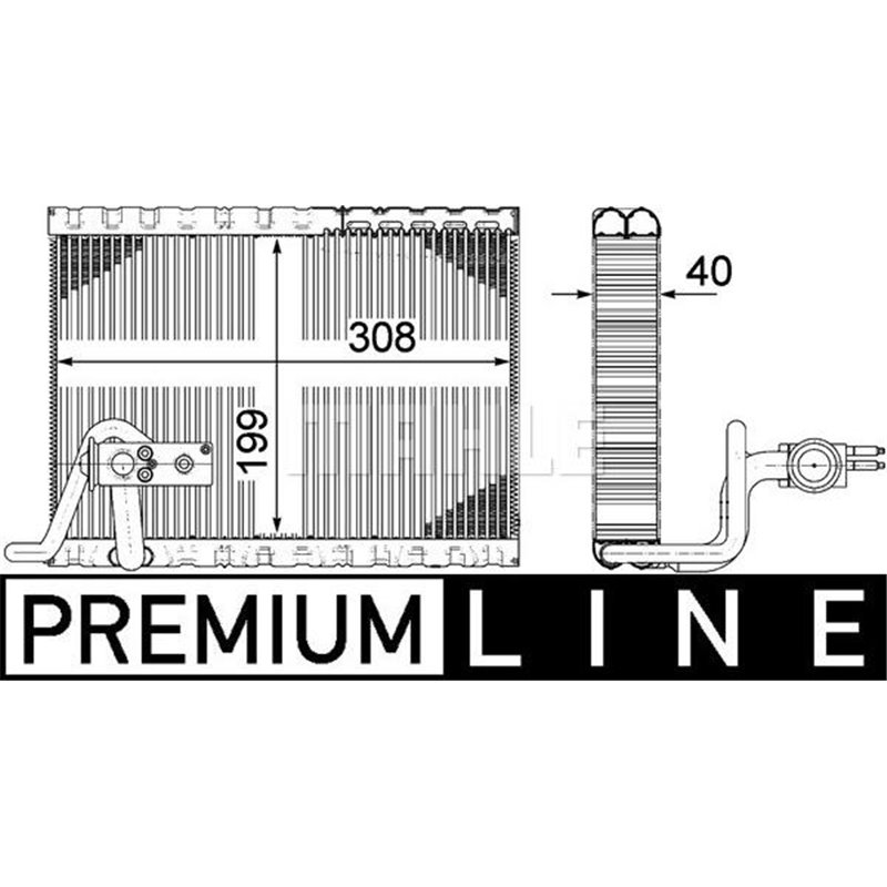 Air conditioning evaporator DS DS 5. CITROEN C4 I. DS5. PEUGEOT 3008. 3008 I. 5008. 5008 I 1.2-2.0DH 04.07-12.18 - MAHLE-AE12400