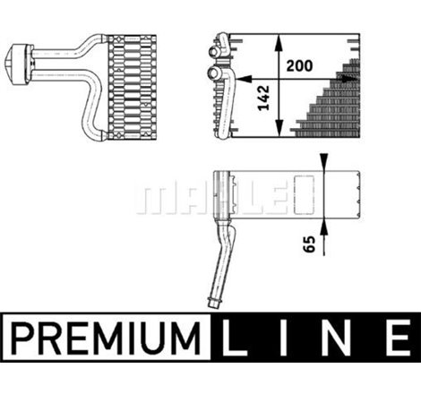 Air conditioning evaporator MERCEDES VIANO W639. VITO-MIXTO W639. VITO W639 2.0D-3.7 09.03- - MAHLE-AE66000P