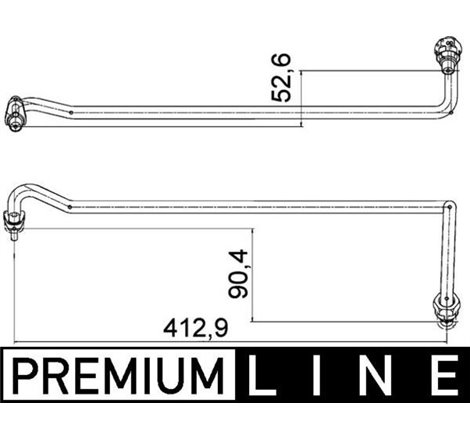 Furtun radiator 18mm PORSCHE CAYENNE. VW TOUAREG 3.0D-5.0D 09.02-09.10 - MAHLE-AHX 4 000P