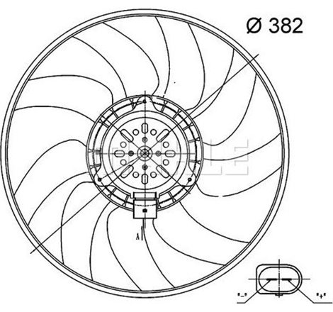 Ventilator radiator Stanga AUDI A6 ALLROAD C7. A6 C7. A7. Q3 1.4-3.0D 10.10-10.18 - MAHLE-CFF 32 000S